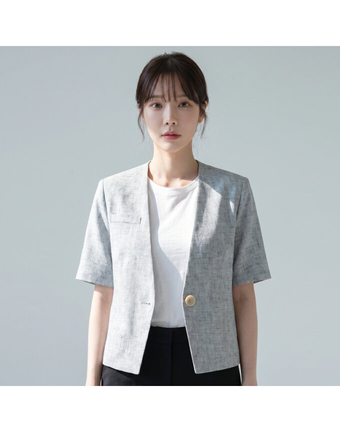 KARRA 원버튼세미크롭자켓_A5M0096