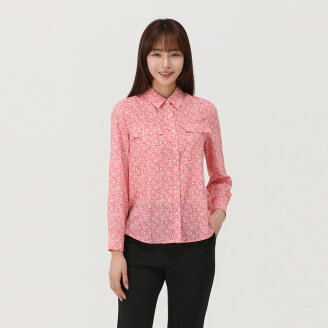 기하학 프린트 블라우스_QJ22501