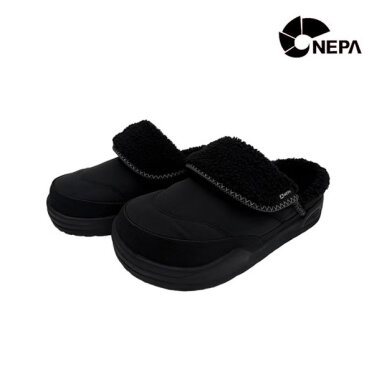 NEPA 네파 남녀공용 신상 방한슬리퍼 털슬리퍼 블랙