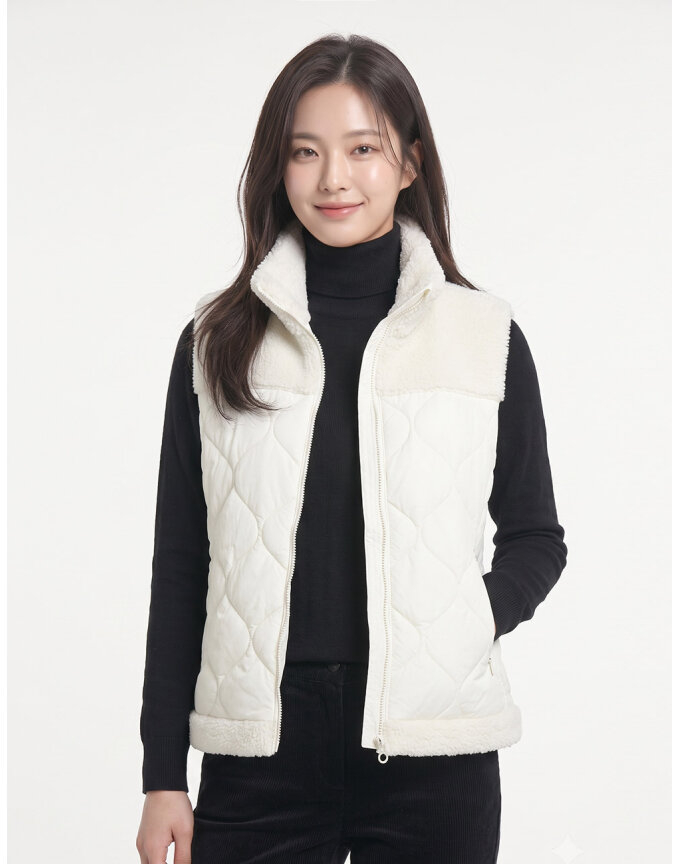 콜핑 여성 가을 부클 웰론 등산 패딩 조끼 24763VK23W