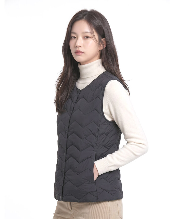 콜핑 여성 겨울 웰론 등산 패딩 조끼 24764VK18W
