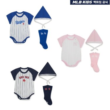 [AK원주점] [MLB KIDS] 베이비 반팔 바디수트 패키지 _ 7ABVB016N