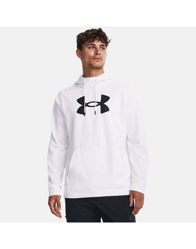 UA Armour Fleece 빅 로고 남성 후디 티셔츠_1379743-100
