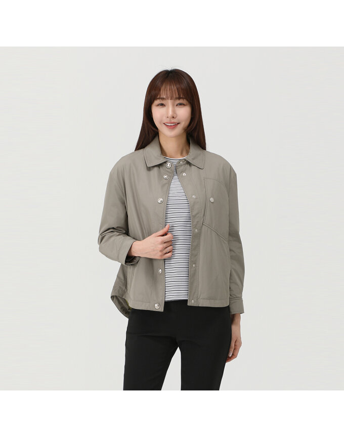 배색 퀄팅 안감 셔츠_QK21201