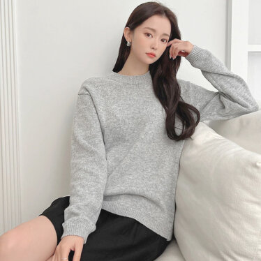 [모델리스트] 데일리 라운드넥 니트 (MESKN220)