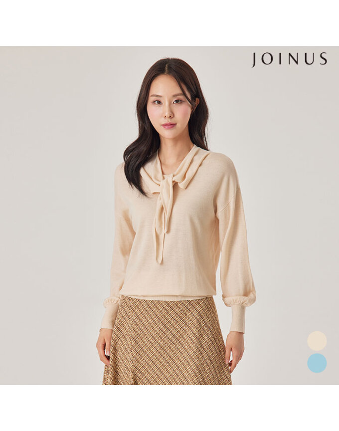 린넨 혼방 스카프넥 니트_JACS1-WSL010