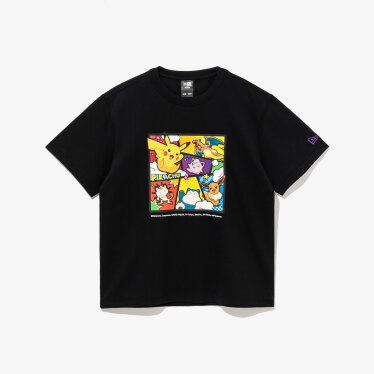 [뉴에라키즈] 포켓몬 카툰 티셔츠 블랙 (14733469)