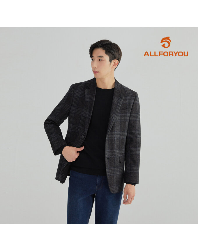 [올포유] [모델착장] 남성 울혼방 체크 자켓 AGKKL8431-505_G