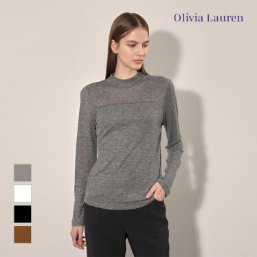 [OLIVIA LAUREN] 골지 칠부 티셔츠_VOBAL4X8191
