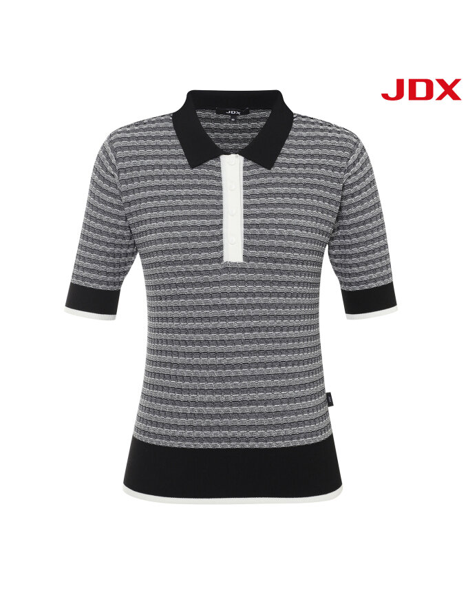 [JDX] 여성 패턴 반팔 스웨터(X2SPV6341BK)
