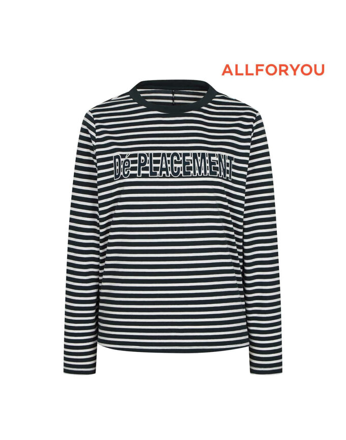[올포유] 여성 스트라이프 레터링 티셔츠 ALTRN7321-804