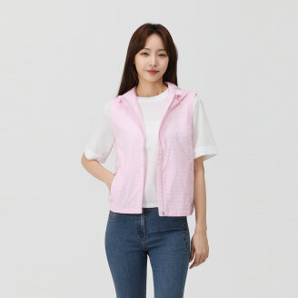 프린트 후드 베스트_1K41435