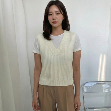 [모델리스트] 뒷파임 리본포인트 베스트 (MESVT025)