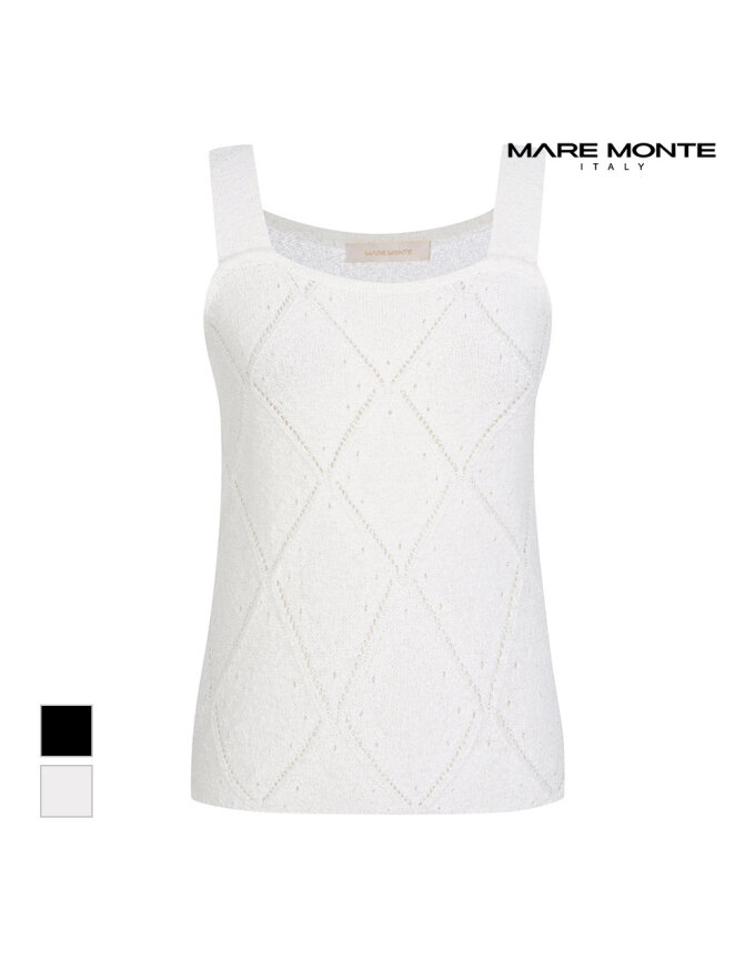 [마레몬떼] 다이아 패턴 민소매 니트_M234MKT24P0
