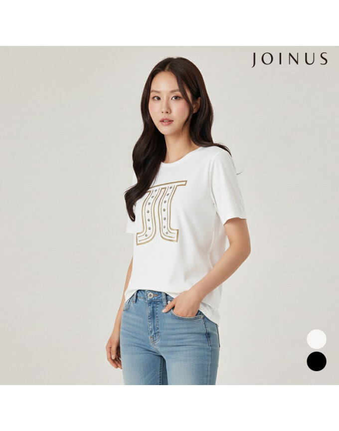 스터드 장식 반팔 티셔츠_JABU5-WKS360