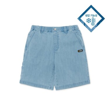 [내셔널지오그래픽키즈] K252UHP030 5부 데님 반바지 LBLUE