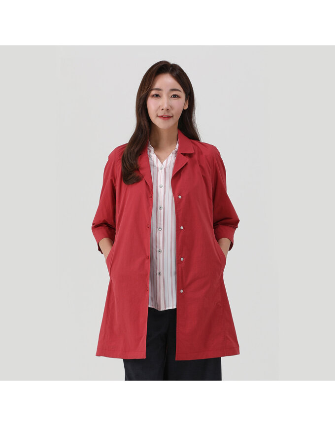 테일러드 카라 홑겹 코트_1I41103