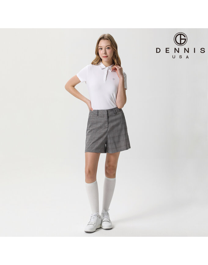 [DENNIS] 여성 페어웨이 체크 쇼츠 팬츠_NAQMLPS363