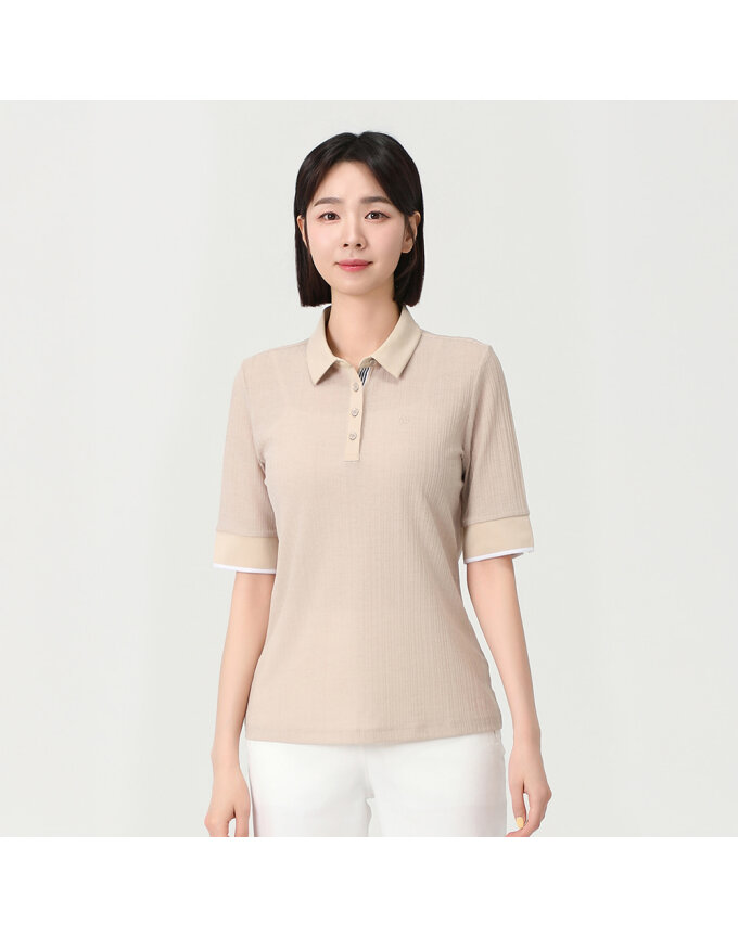 골지 테이프배색 티셔츠_1J45135