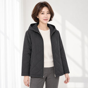 다이아 퀼팅 여유핏 경량 패딩 점퍼 HCDWJP301