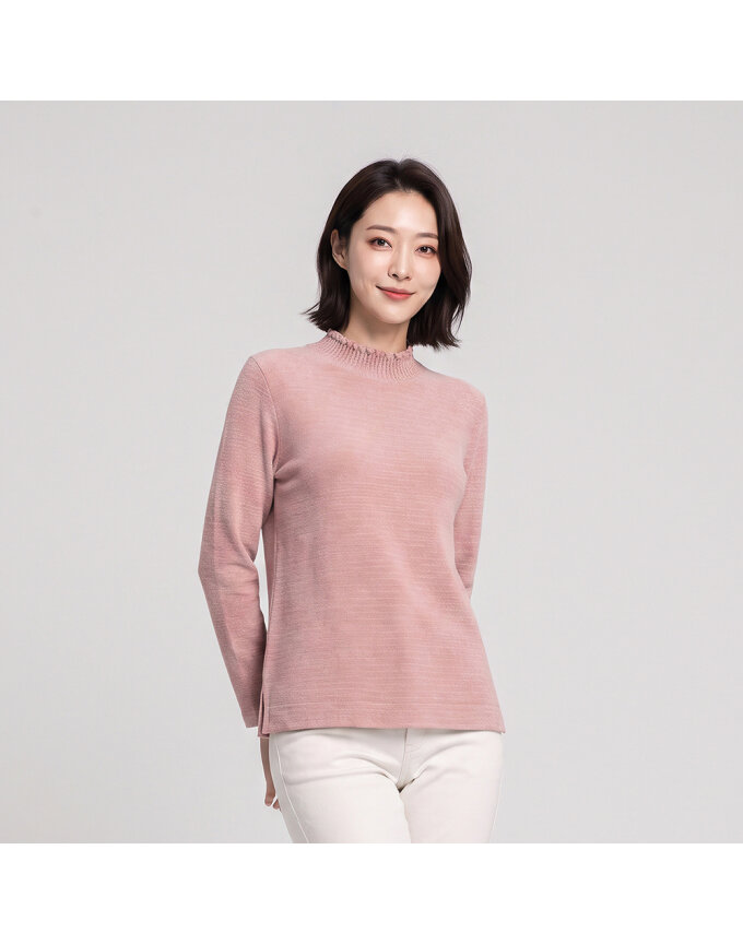 목크넥 스트라이프 티셔츠_1K85484
