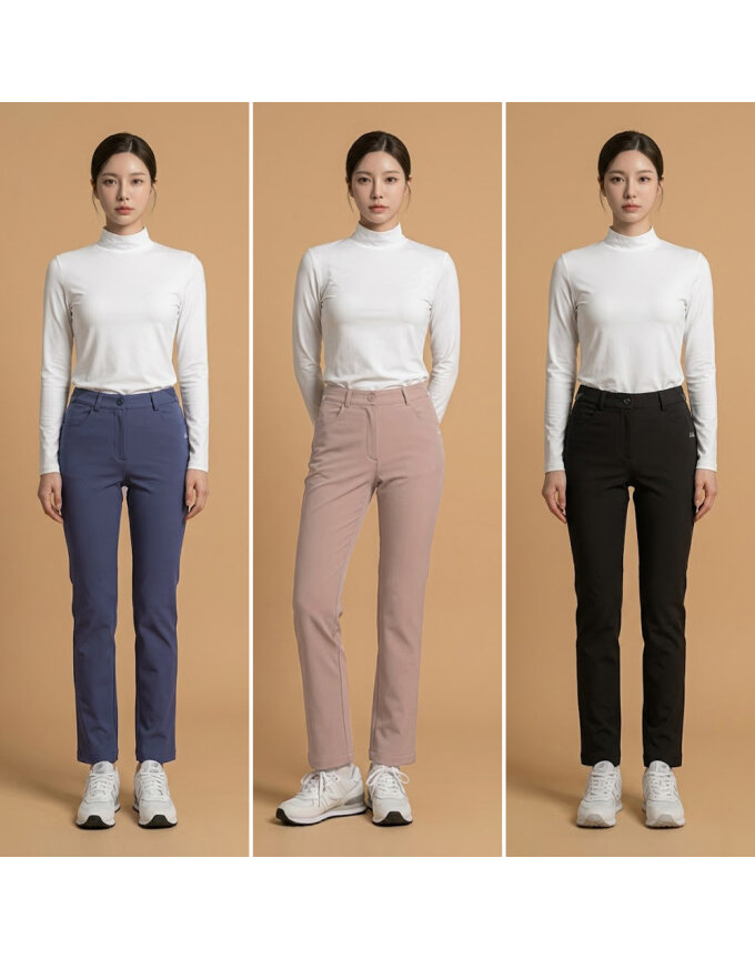 [1+1+1] 럭스골프 여성 웜테크 퍼펙트핏 기모 본딩 팬츠 LX6W202W