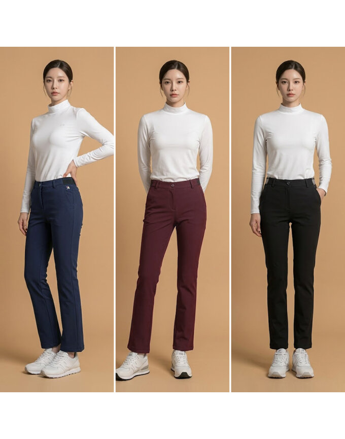 [1+1+1] 럭스골프 여성 웜테크 이지케어 기모 본딩 팬츠 LX6W204W