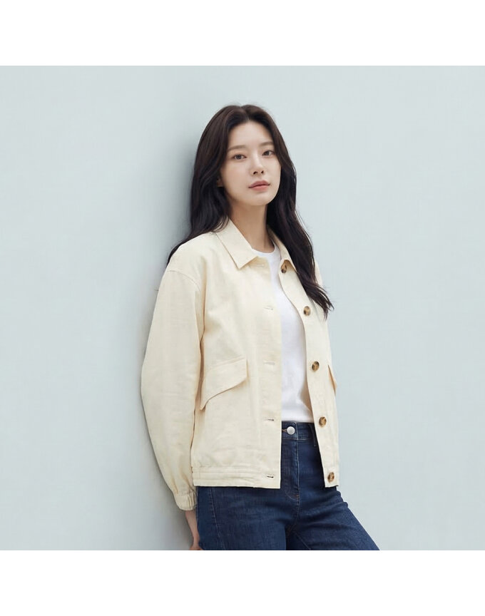 린넨혼방 자켓_QI41205