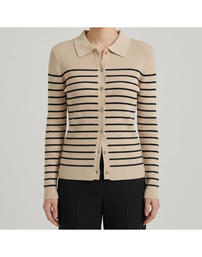 [모델리스트] 아모스 카라 니트 가디건 (MESCD066)