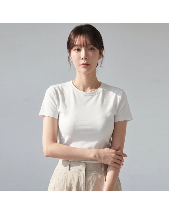 KARRA 엘라스틱심플티셔츠_A4M1228