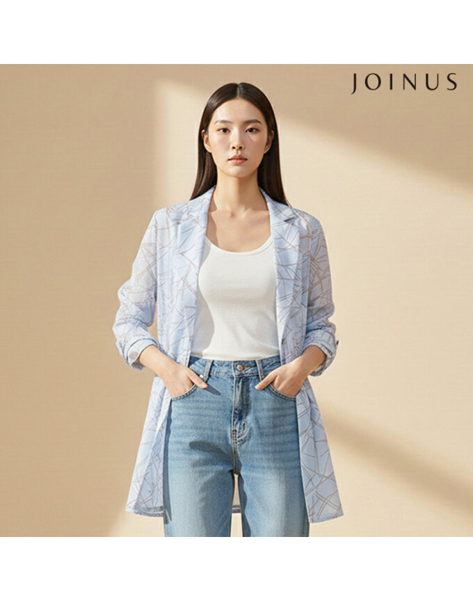 쉬폰 패턴 디자이너 자켓_JABU6-WJK400