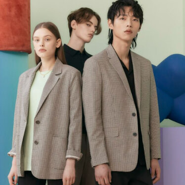 (남성) 세미오버핏체크자켓_KABS1-MJK020