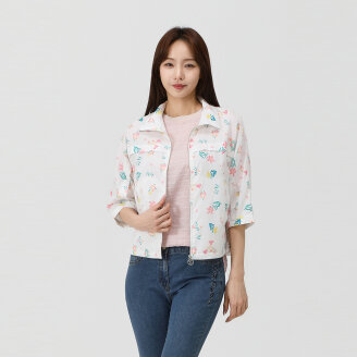 콜라보 7부소매 점퍼_QK41303