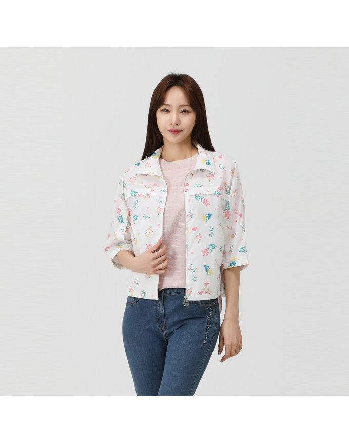콜라보 7부소매 점퍼_QK41303