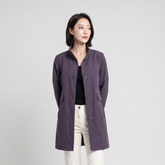 밴드넥 싱글 코트_1K61101