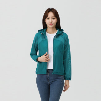 메쉬믹스 후디드 점퍼_QK41333