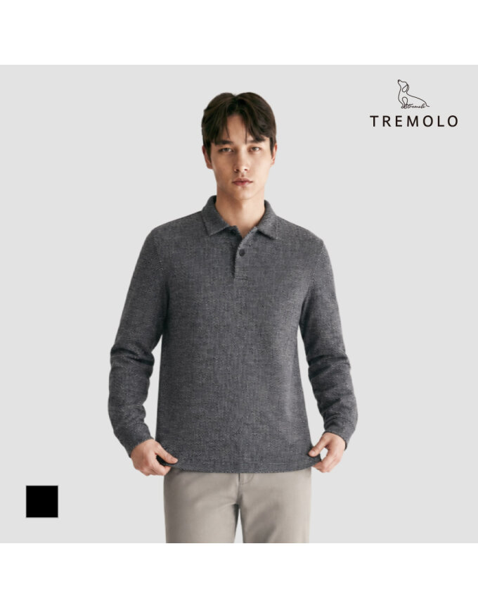 [TREMOLO] Y에리 헤링본패턴 티셔츠_TRNAL4F8101