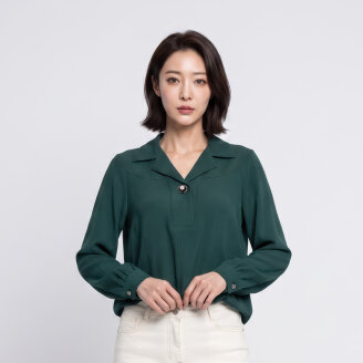 오픈카라 셔링 블라우스_1K62510