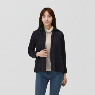 발수코팅 후드탈착 숏 점퍼_QK41331