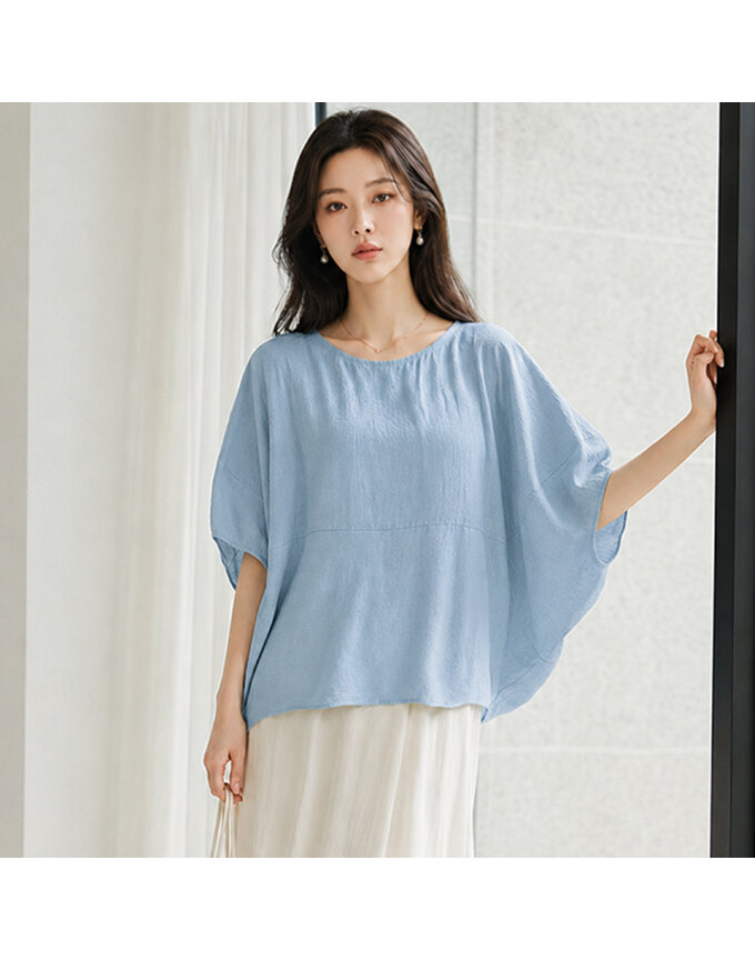 [예쎄] 썸머 오버핏 가오리소매 블라우스(S5MBL125A)