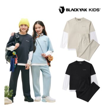 [AK분당점] [블랙야크 키즈] 레이어드저지맨투맨세트