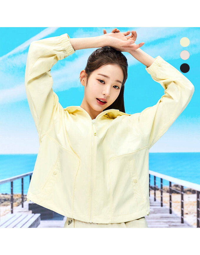 [아이더](장원영착용) 여성 모션프리 크롭 스트레치 바람막이 자켓_DWM23161