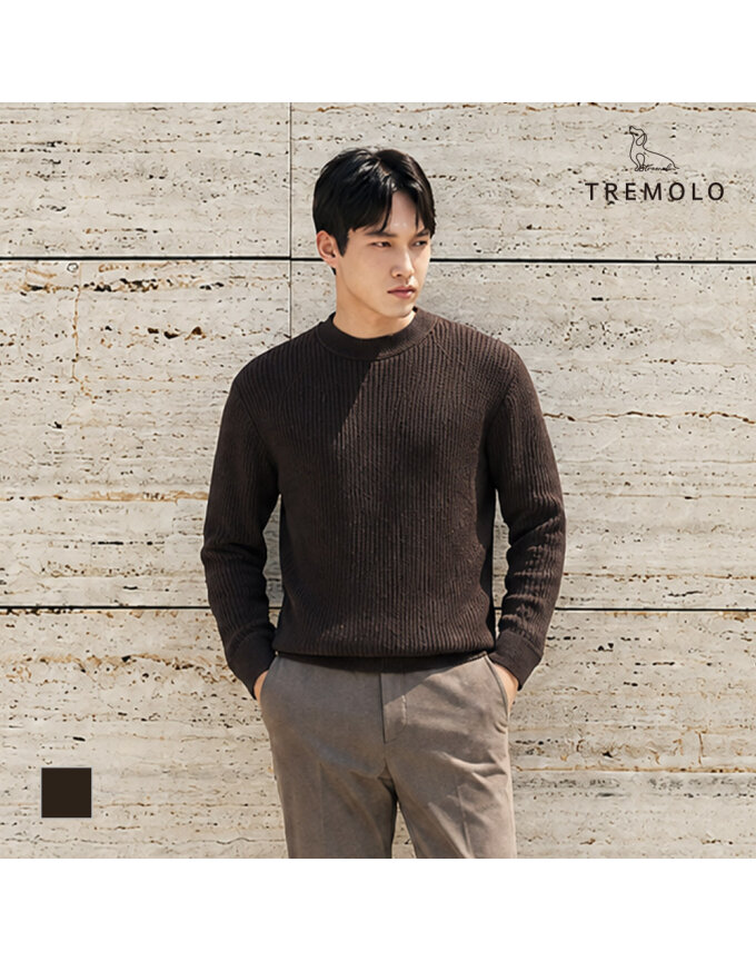 [TREMOLO] 라운드 케이블 변형 니트_TRHBR4F8521