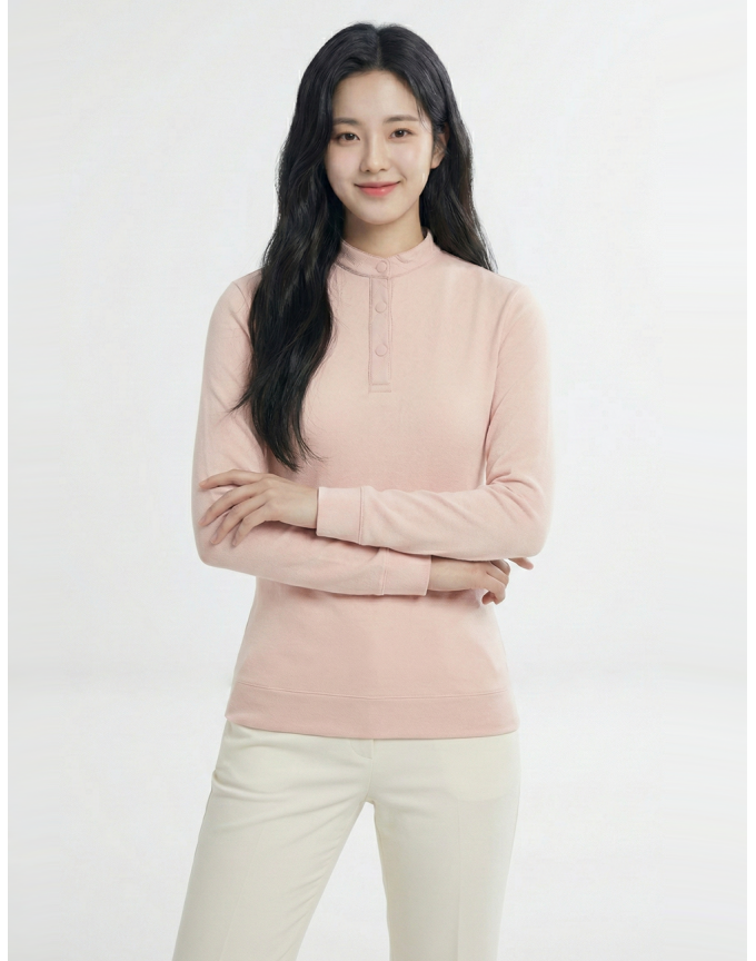 콜핑 여성 보온 등산 카라 긴팔 티셔츠 2143TK533W