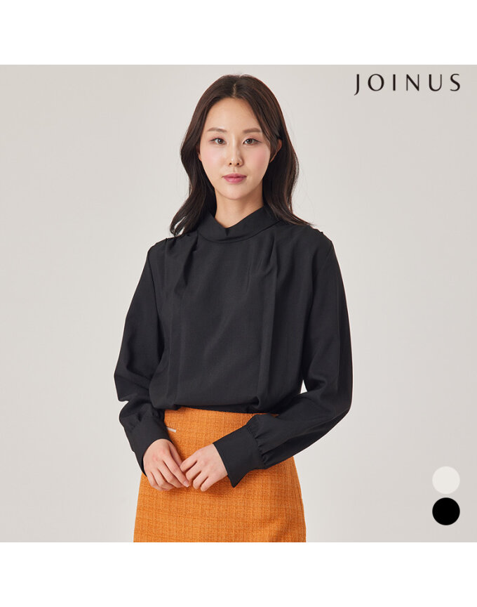 잘록 포인트 스탠드넥 블라우스_JACS2-WRB230