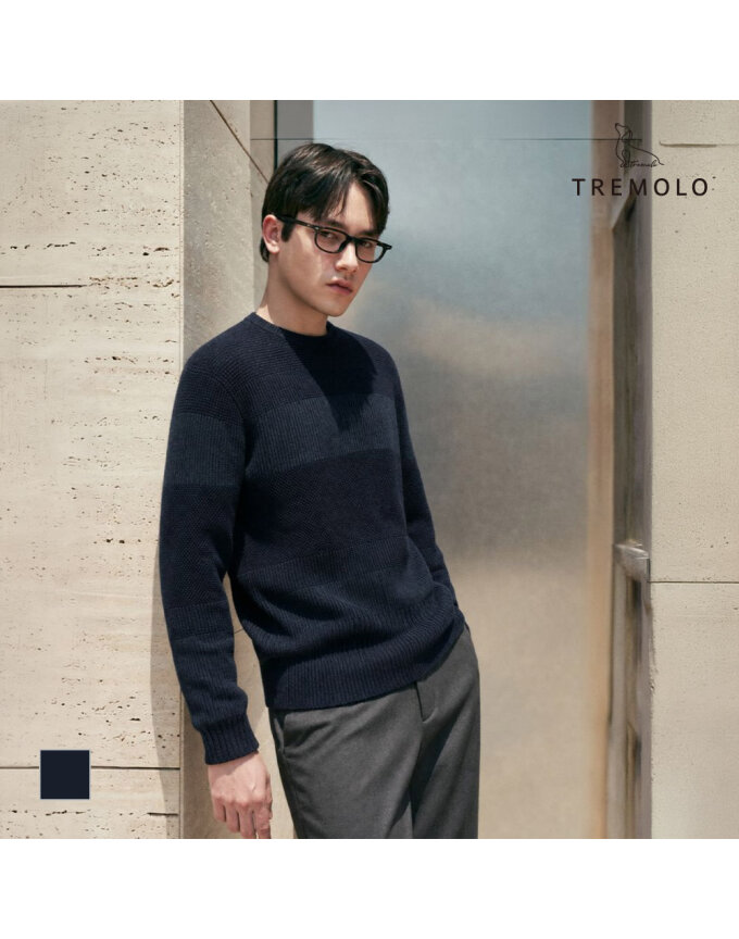 [TREMOLO] 라운드 블럭형 니트_TRHBR4F8551