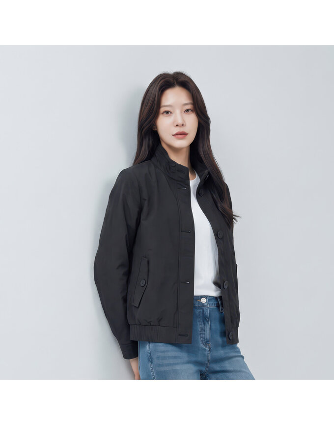 홑겹 밴딩 디테일 자켓_1K61201
