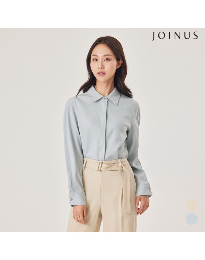 히든 버튼 셔츠 블라우스_JACS1-WRC030