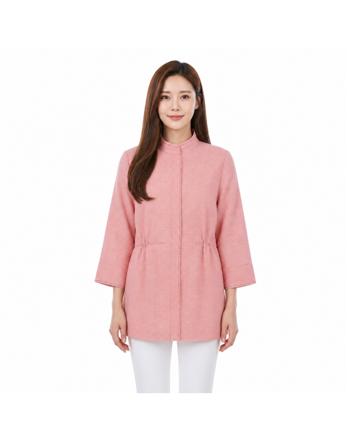 [올포유] 여성 잔패턴 반넥 자켓 ALKKL4121-500_G