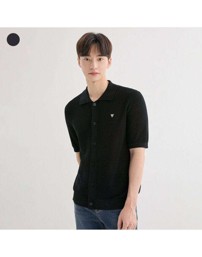 남성 반팔 버튼 카라 가디건 KP2S06J2